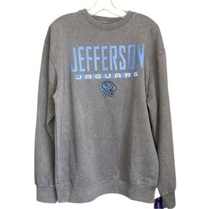 Pel Athletic Mens Heather Gray Crewneck Sweatshirt Jefferson Jaguars Medium NWT